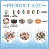 50Pcs Transparent Resin Rondelle European Beads RESI-TA0005-62-4