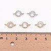 Flower Brass Micro Pave Cubic Zirconia Links X-ZIRC-L054-09-NR-4