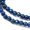 Electroplate Synthetic Magnetic Hematite Beads Strands G-A263-B01-02F-3