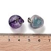 Natural  Fluorite Teacher Apple Charms G-Z022-02A-P-3