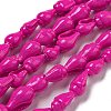 Spray Painted Natural Spiral Shell Beads Strands X1-BSHE-G039-08C-1