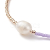5Pcs 5 Colors Natural Pearl & Glass Seed Braided Bead Bracelets Set for Women BJEW-JB08888-5