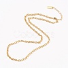 Brass Cable Chain Necklaces NJEW-H206-16G-2