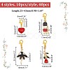 Fairy Tale Theme Alloy Enamel Pendant Decoration HJEW-AB00452-2