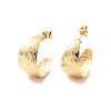 Ion Plating(IP) 304 Stainless Steel Chunky C-shape Stud Earrings EJEW-P198-05G-1
