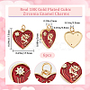 6Pcs Rack Plating Brass Micro Pave Cubic Zirconia Pendants KK-BBC0010-99-2