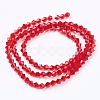 Red Glass Bicone Beads Strands X-GLAA-S026-11-3