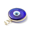Handmade Evil Eye Lampwork Pendants LAMP-F031-03G-02-4