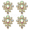 4Pcs Teardrop Shape Hotfix Rhinestone Iron on Patches PATC-FG0002-25B-1