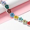 Handmade Porcelain Flower Beads Strands PORC-F003-01D-2