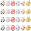 24Pcs 6 Colors Opaque Resin Pendants CRES-YW0002-74-1