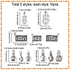 80Pcs 5 Style Tibetan Style Zinc Alloy Pendants TIBEP-SC0002-46-2