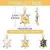 12Pcs 3 Colors Alloy Enamel Pendants ENAM-YW0005-80-2