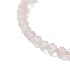 Natural Rose Quartz Beaded Cuff Bangles BJEW-JB13326-03-4