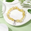 Natural Citrine Chip Beaded Stretch Bracelets BJEW-JB11133-03-2