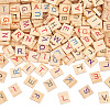 Random Mixed Capital Letters or Unfinished Blank Wooden Scrabble Tiles DIY-WH0162-89-1