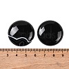 Natural Dyed & Heated Black Agate Cabochons G-B085-02A-03-3