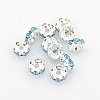 Brass Grade A Rhinestone Spacer Beads RSB028NF-13-2