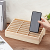 24-Grid Wooden Cell Phone Storage Box AJEW-WH0258-969A-3