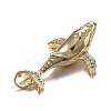 Brass Micro Clear Cubic Zirconia Pendants X-ZIRC-F120-072G-2