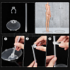 Transparent Plastic Adjustable Doll Standing Bracket AJEW-WH0312-72-3
