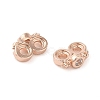 Rack Plating Brass Pave Clear Cubic Zirconia Spacer Bars KK-B088-11A-RG-2