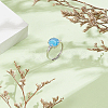 Adjustable 925 Sterling Silver Micro Pave Cubic Zirconia Oval Ring Component STER-BC0003-57P-4