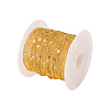 Soldered Brass Coated Iron Curb Chains CH-CJ0001-01A-G-3