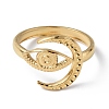 Ion Plating(IP) 304 Stainless Steel Open Cuff Ring Finding RJEW-C046-05G-2