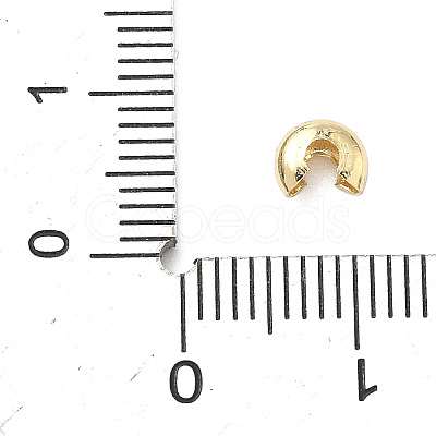 Brass Crimp Beads Covers KK-C156-08B-G-1