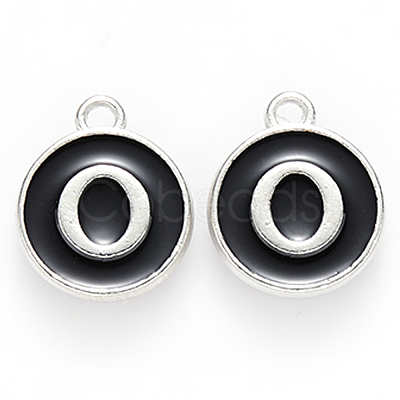 Platinum Plated Alloy Charms LS-ENAM-S118-02O-P-1