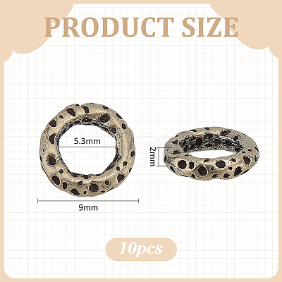 10Pcs Brass Linking Rings KK-PH0014-32AS-1