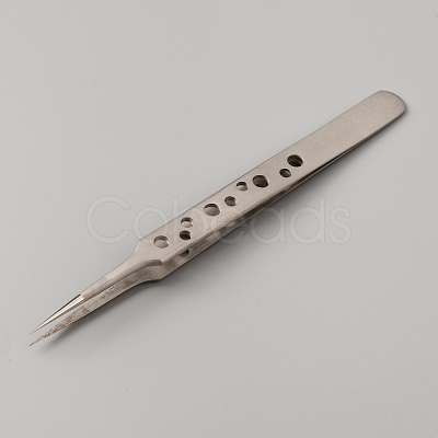 Stainless Steel Fine Ponited Tweezers TOOL-WH0125-50-1
