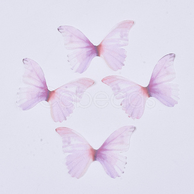 Two Tone Polyester Fabric Wings Crafts Decoration FIND-S322-011B-1