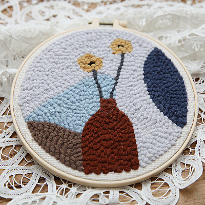 DIY Punch Embroidery Starter Kit BOHO-PW0001-073C-1