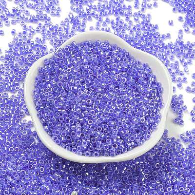 Electroplate Transparent Glass Seed Beads SEED-S042-16A-06-1