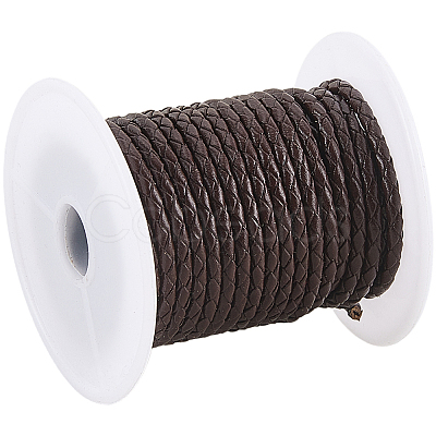8M Braided Cowhide Leather Cord NWIR-3.0-02B-1