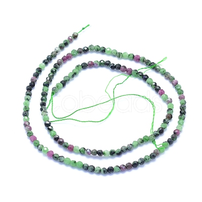 Natural Ruby in Zoisite Beads Strands G-I279-E02-02-1