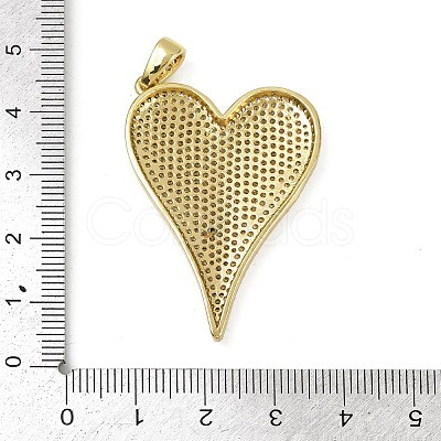 Brass Micro Pave Cubic Zirconia Pendants KK-M322-42G-02-1