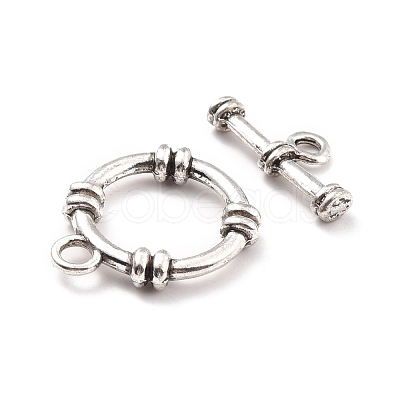 Tibetan Style Alloy Toggle Clasps PALLOY-P267-14AS-1