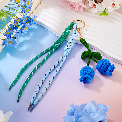 Polyester Pendant Keychains KEYC-TADJ0001-06B-1
