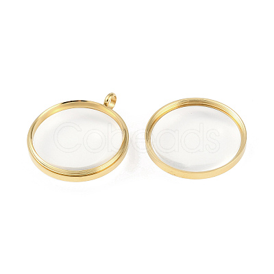 Ion Plating(IP) 304 Stainless Stee Locket Pendants STAS-S132-15G-01-1