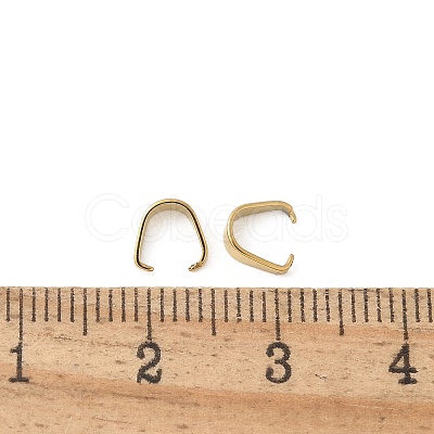 304 Stainless Steel Snap On Bails High Polished STAS-Z122-38G-1