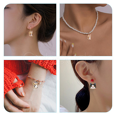 28Pcs 14 Style Printed Alloy Pendants FIND-BG0001-04-1