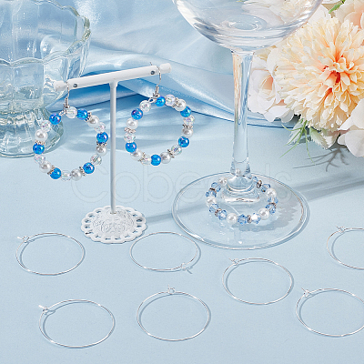 100Pcs 316 Surgical Stainless Steel Wine Glass Charms Rings STAS-BBC0005-97D-1