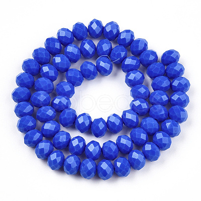 Opaque Solid Color Glass Beads Strands LS-EGLA-A034-P6mm-D32-1