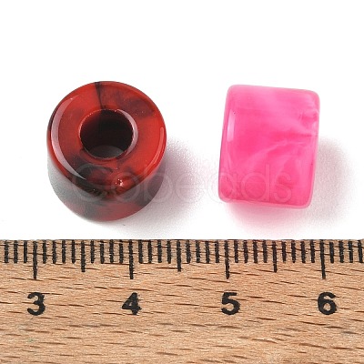 Two Tone Acrylic European Beads AC-CBA447D-03-1