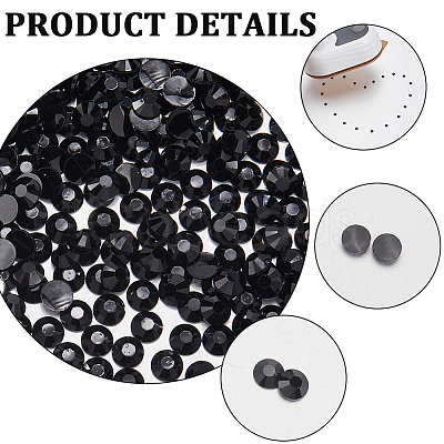 950Pcs Resin Rhinestone Cabochons CRES-WH20004-03F-1