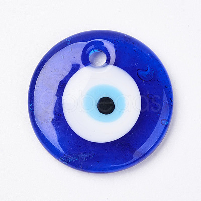 Handmade Lampwork Evil Eye Pendants X-LAMP-E106-02D-1
