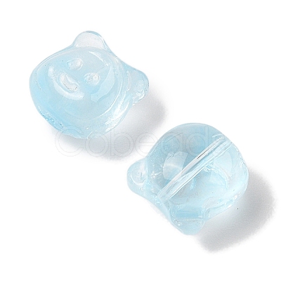 Transparent Spray Paint Glass Beads GLAA-Z011-01B-1